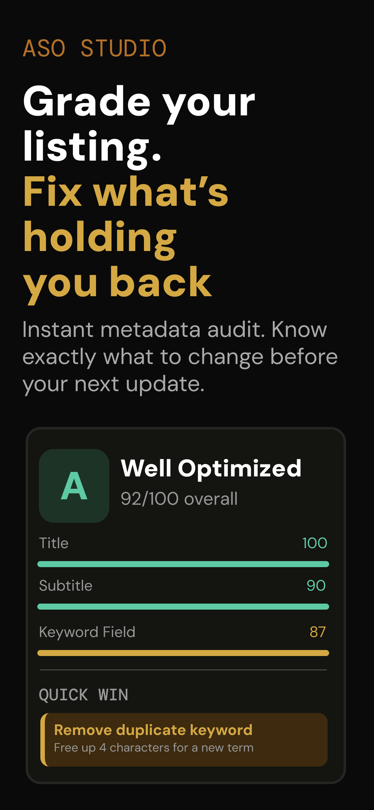 Listing grader